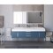 Castello Usa Amazon 72" Wall Mounted Blue Vanity With White Top And Chrome Handles CB-MC-72BLU-CHR-2056-WH - alternate 2